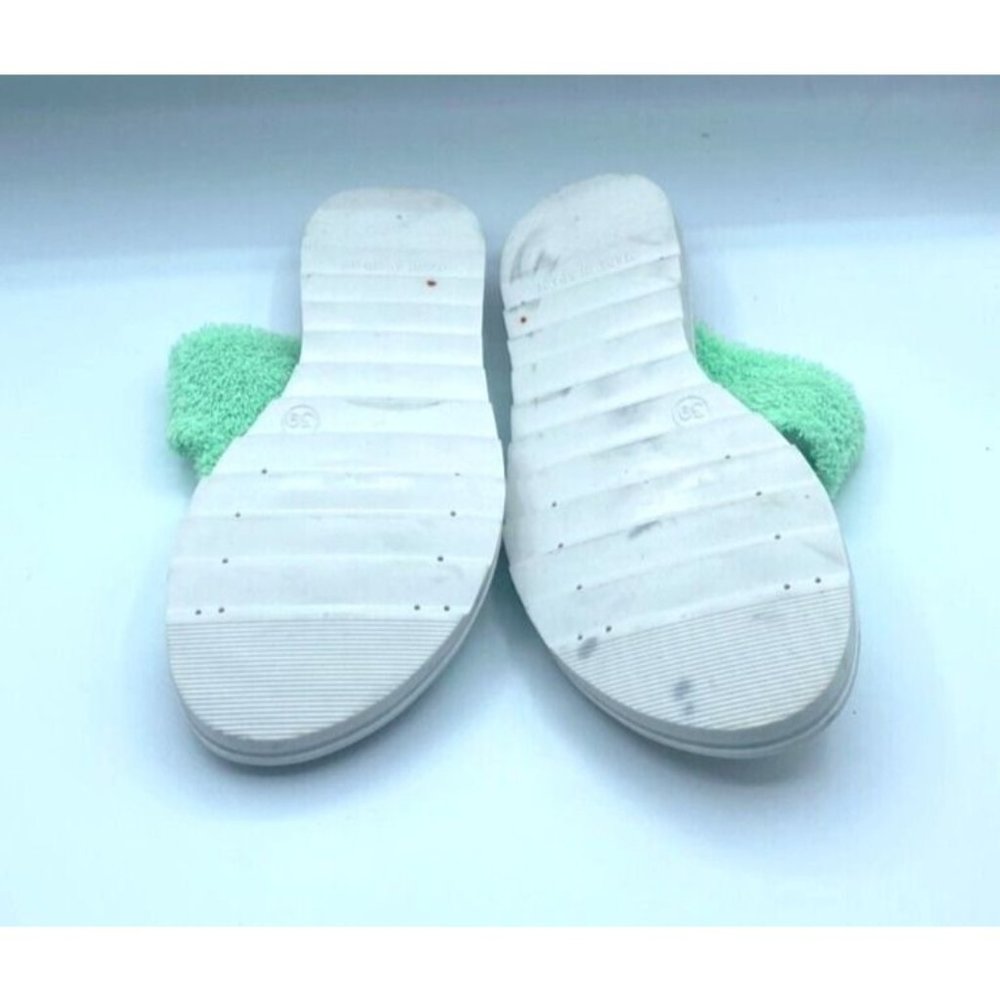INTENTIONALLY Blank Blink Terry Top Neon Lime Sandal US 8.5/9 EU39 NWOB Scuffed - Picture 4 of 9